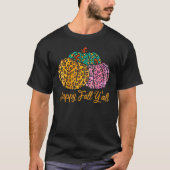 Leopard Pumpkin Happy Fall Yall Autumn Pumpkin Sea Tシャツ (正面)