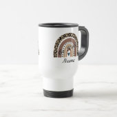 Leopard Rainbow - Be Kind – 変更文字 – 名前の追加 トラベルマグ (正面右)