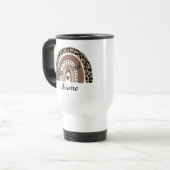 Leopard Rainbow - Be Kind – 変更文字 – 名前の追加 トラベルマグ (正面左)