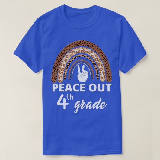Leopard Rainbow Peace Out 4年生Sc最終日 Tシャツ (デザイン正面)