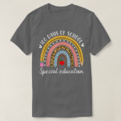 Leopard Rainbow Special Education Funny 100 Days O Tシャツ (デザイン正面)