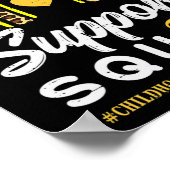Leopard Rainbow Support Squad Childhood Cancer Awa ポスター (角)