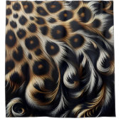 Leopard Retreat：新しいお気に入りの シャワーカーテン (正面)