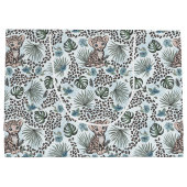 Leopard Safari Baby Boy Jungle Floral ラージペーパーバッグ (裏面)