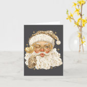 Leopard Santa Christmas Funny Gift For Women, Girl カード (黄色い花)