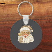 Leopard Santa Christmas Funny Gift For Women, Girl キーホルダー (正面)