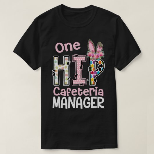 Leopard School Staff Eaのお尻カフェテリアマネージャー1名 Tシャツ (デザイン正面)