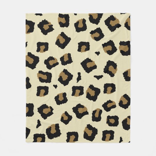 Leopard Seamless Pattern  フリースブランケット (正面)