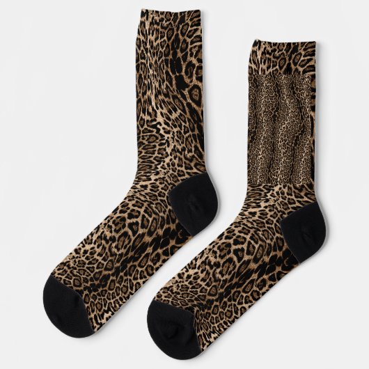 Leopard sheeta animal print sock ソックス (左)
