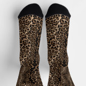 Leopard sheeta animal print sock ソックス (上部)