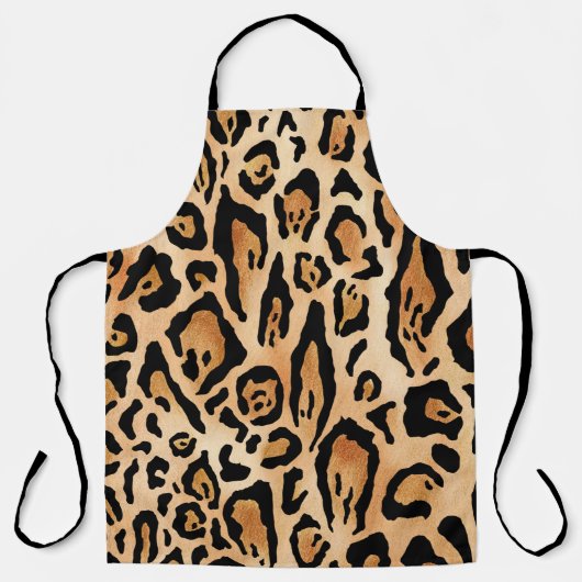 Leopard Skin：タイムレスシームレスパターン エプロン (正面)