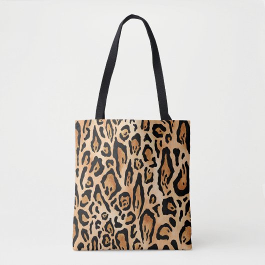 Leopard Skin:タイムレスシームレスパターン トートバッグ (正面)