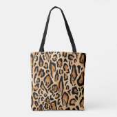 Leopard Skin:タイムレスシームレスパターン トートバッグ (裏面)