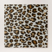 Leopard Skin:ヴィンテージシームレスなテクスチャ ジグソーパズル (横)