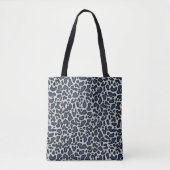 Leopard Skin Denim Grey Blue Pattern -  トートバッグ (正面)