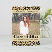 Leopard Skin Photo Graduation発表 招待状 (スタンド正面)