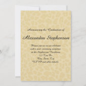Leopard Skin Photo Graduation発表 招待状 (裏面)