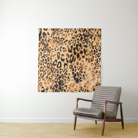 Leopard skin texture, leopard pattern タペストリー (インサイチュ(横))