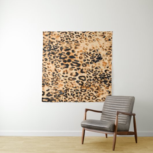 Leopard skin texture, leopard pattern タペストリー (インサイチュ)