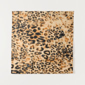 Leopard skin texture, leopard pattern タペストリー (正面)