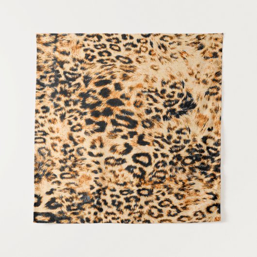 Leopard skin texture, leopard pattern タペストリー (正面)
