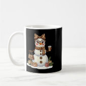Leopard Snowman With Sungles Funny Christmas Women コーヒーマグカップ (左)