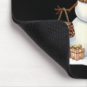 Leopard Snowman With Sungles Funny Christmas Women マウスパッド (コーナー)