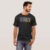Leopard Social Workerソーシャルワークグラフィック Tシャツ (正面フル)