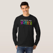 Leopard Social Workerソーシャルワークグラフィック Tシャツ (正面フル)