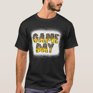 Leopard Softball Game Day Vibes Softball Mom Softb Tシャツ