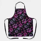 Leopard Spot Pawプリントピンク エプロン (正面)