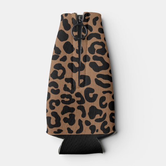 Leopard Spot Skin Print Personalized ボトルクーラー (裏面)