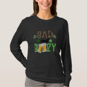Leopard St Patrick's Day Bad And Boozy Beer Drinki Tシャツ (正面)