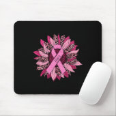 Leopard Sunflower Cheetah Breast Cancer Awareness  マウスパッド (マウス)