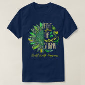 Leopard Sunflower Fight The Stigma Mental Health A Tシャツ (デザイン正面)