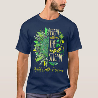 Leopard Sunflower Fight The Stigma Mental Health A Tシャツ