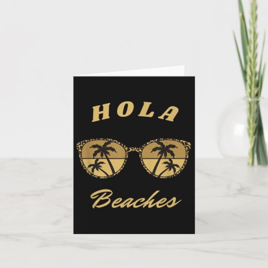 Leopard Sungles Hola Beach Beaches Vacation Palm T カード (正面)