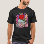 Leopard Teacher Back To School Apple Appreciation  Tシャツ (正面)