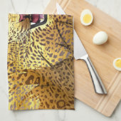 Leopard Territory 1 キッチンタオル (四つ折り)