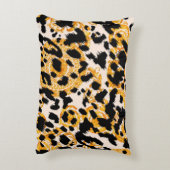 Leopard texture with gold baroque pattern アクセントクッション (裏面(縦))