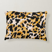 Leopard texture with gold baroque pattern アクセントクッション (裏面)