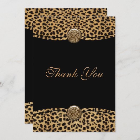 Leopard Thank サンキューカード (正面/裏面)