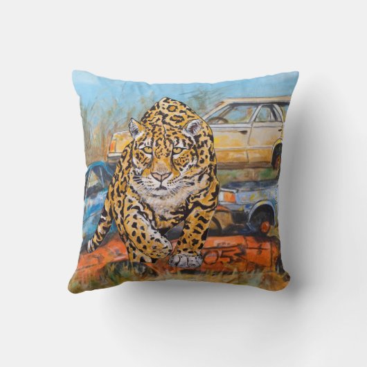 Leopard Throw Pillow クッション (裏面)