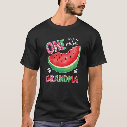 Leopard Tie Dye One In A Melon Grandma Watermelon  Tシャツ (正面)