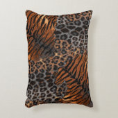 Leopard tiger skin trendy アクセントクッション (正面(垂直))