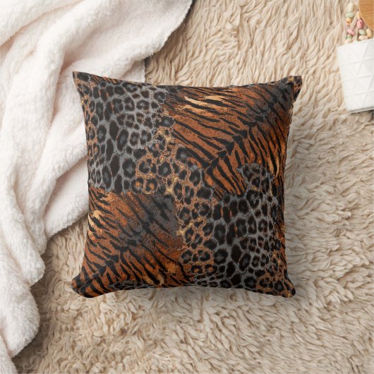 Leopard tiger skin trendy クッション (ブランケット)