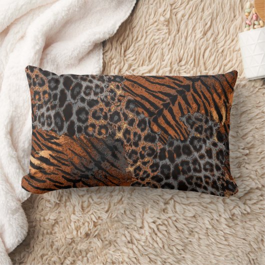 Leopard tiger skin trendy ランバークッション (ブランケット)