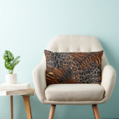 Leopard tiger skin trendy ランバークッション (椅子)