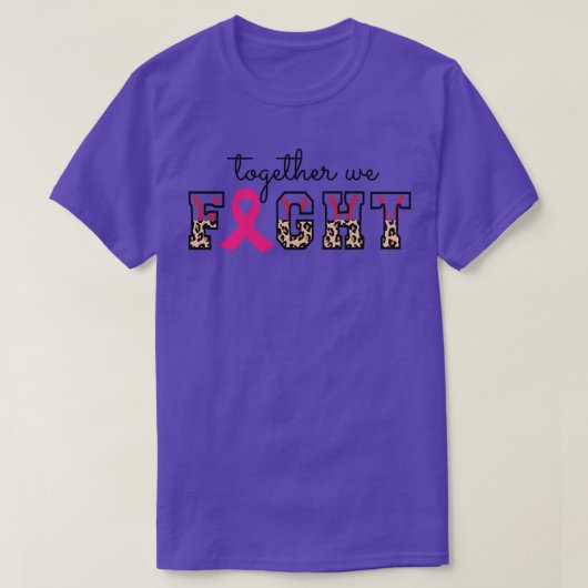 Leopard Together We Fight American Baseball Breast Tシャツ (デザイン正面)