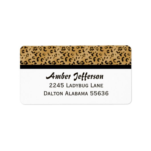Leopard Trimmed:住所 シール (正面)